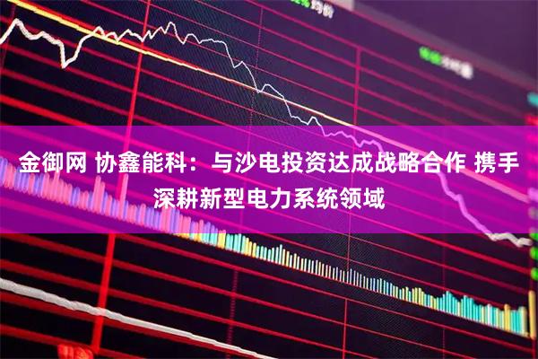 金御网 协鑫能科：与沙电投资达成战略合作 携手深耕新型电力系统领域